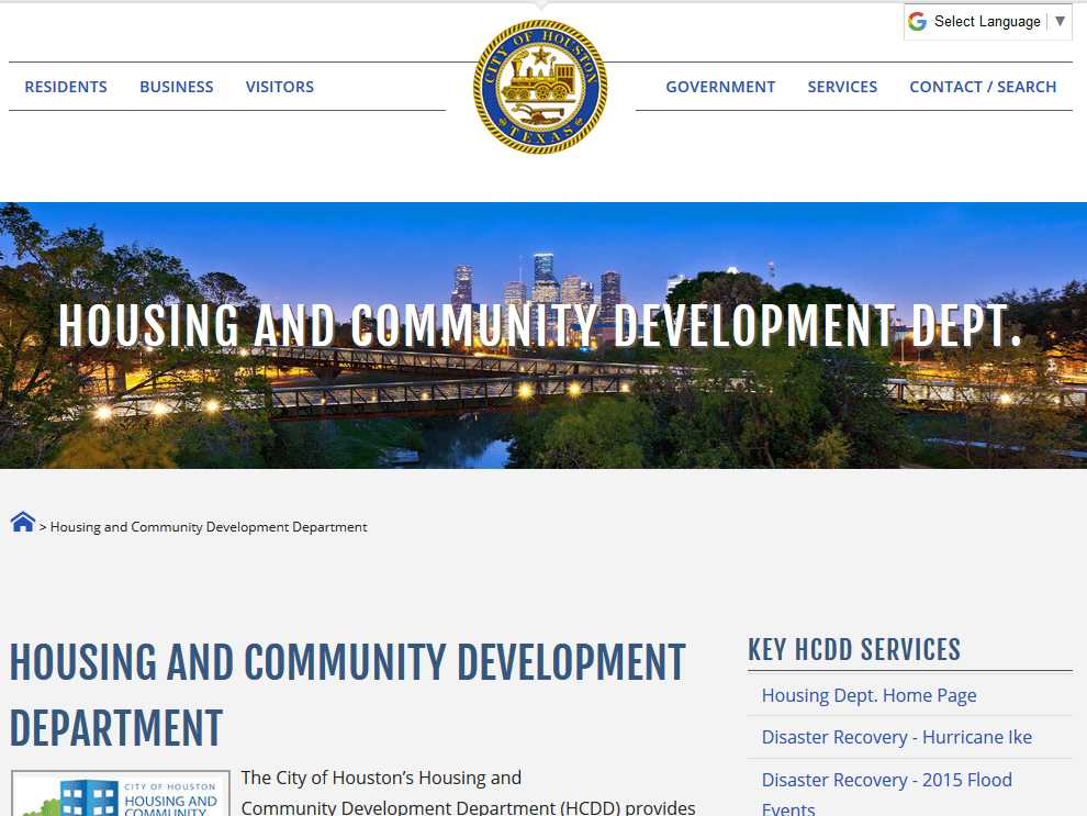 City of Houston Housing and Community Development Department - HOUSTON